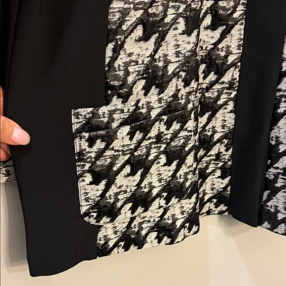 Joseph Ribkoff Black and White Patterned Jacket - Picture 7 of 9